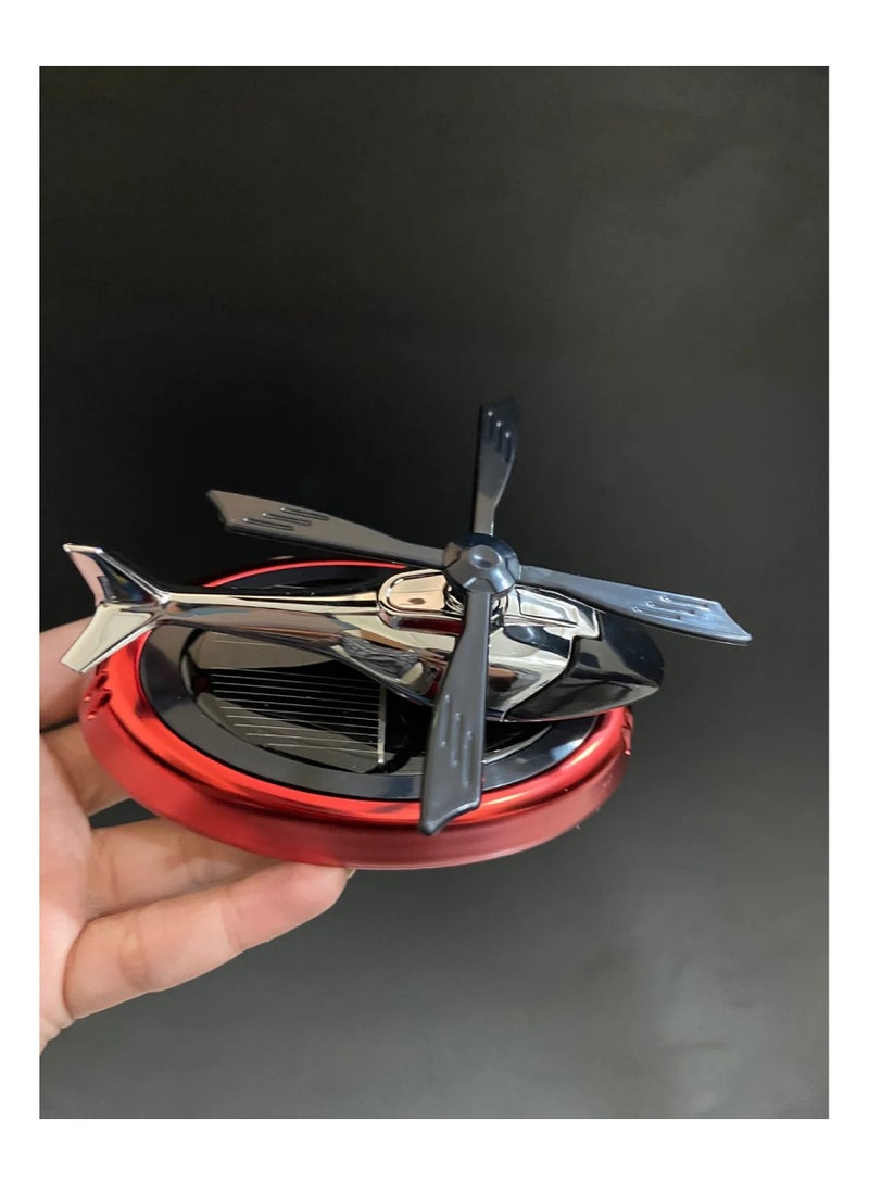 DIGI CORE Car Aroma Diffuser Solar Powered Car Air Freshner Auto Rotating Helicopter Air Humidifier with Fragrance Scent Interior Decorative Oil Burner For Car Bedroom Office - Image 4