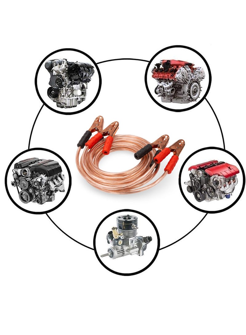 SPIDER Heavy Duty Car Booster Cable 500 AMP 6 Gauge Copper Clad Jumper Cables 2.5M 8.2FT with Insulated Clamps All Weather Emergency Battery Jump Start Cable for Cars SUVs Vans Pickup Diesel Petrol Vehicles with Carry Bag 600A Clamps Model 5205 - Image 4