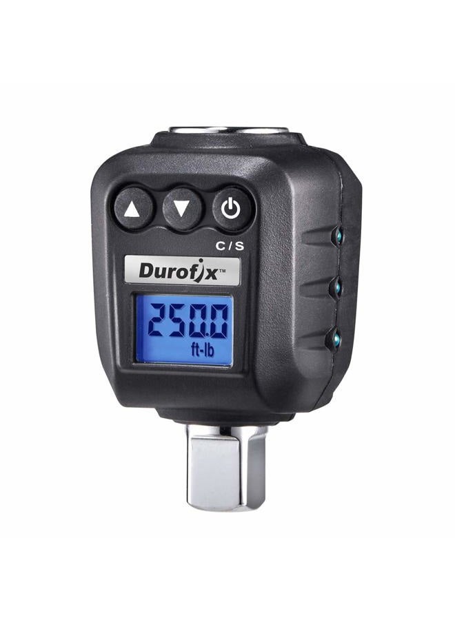 Durofix 1/2" Digital Angle Torque Adapter (25-250 ft-lbs, max 720 degree) with Audible/LED Alert, RM604-4A - Image 1