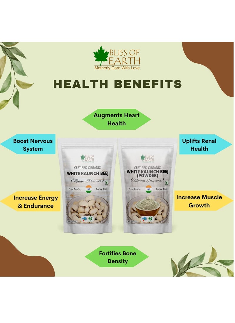 BLISS OF EARTH White Kaunch Beej Good Herb for Health & Wellness 100g  - Image 4