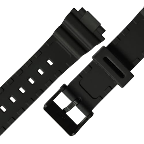 DBLACK ''CDS2'' 18mm Resin Watch Strap (Black) // Compatible With ''CASI0'' Watch Models AE-1200WH, AE-1300WH, F-108WH, W-216H & Others (Black) - Image 4