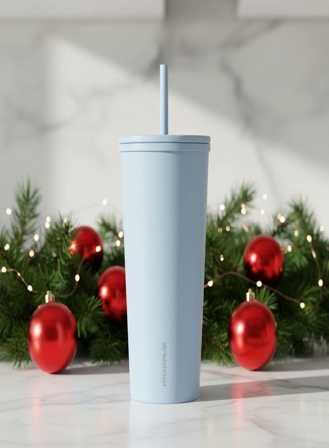 Hydrapeak Journey 25 oz Insulated Tumbler with Lid and Straw, Iced Coffee Cup, Reusable Stainless Steel Water Bottle Travel Mug, Gifts for Women Men, Powder Blue - Image 5