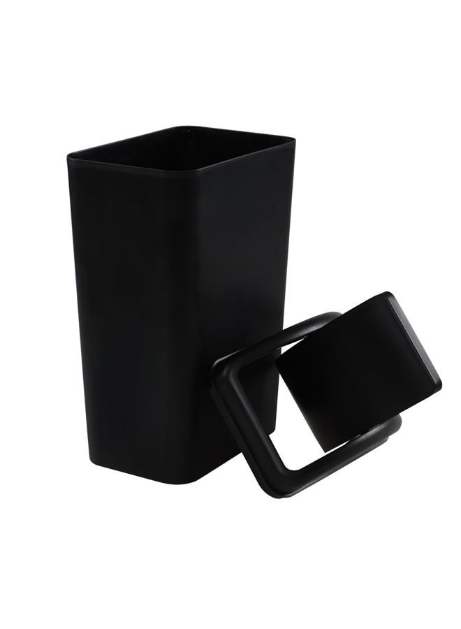 Doryh Classic Black Plastic Swing Trash Can, Small Trash Bins 14 L - Image 1