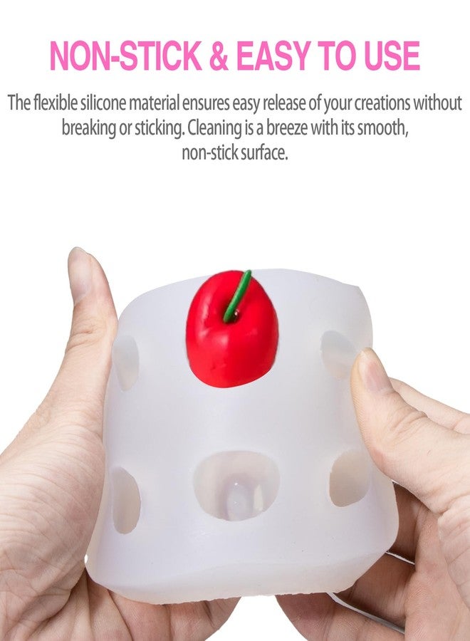 Consio Cherry Silicone Mold, 6 Cavity Fruit Shaped Molds Cherry Silicone Mold Mini Shaped Fruit Mould Making Tool - Image 3