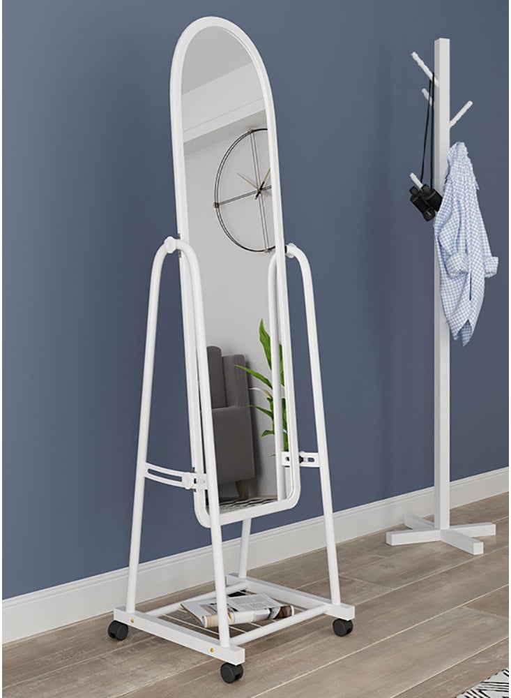 Full Length Mirror, 160x31cm, Floor Standing Mirror with Wheels, Free-Standing Large Bedroom Dressing Mirror, Full Body Mirror with Stand for Living Room, Bedroom - Image 4