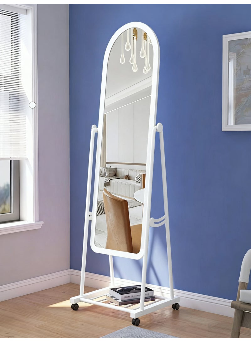Full Length Mirror, 160x31cm, Floor Standing Mirror with Wheels, Free-Standing Large Bedroom Dressing Mirror, Full Body Mirror with Stand for Living Room, Bedroom - Image 1
