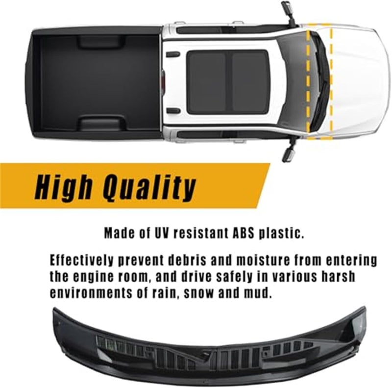 Wivplex Windshield Wiper Cowl Cover Panel for Ford F250 F350 - Image 3