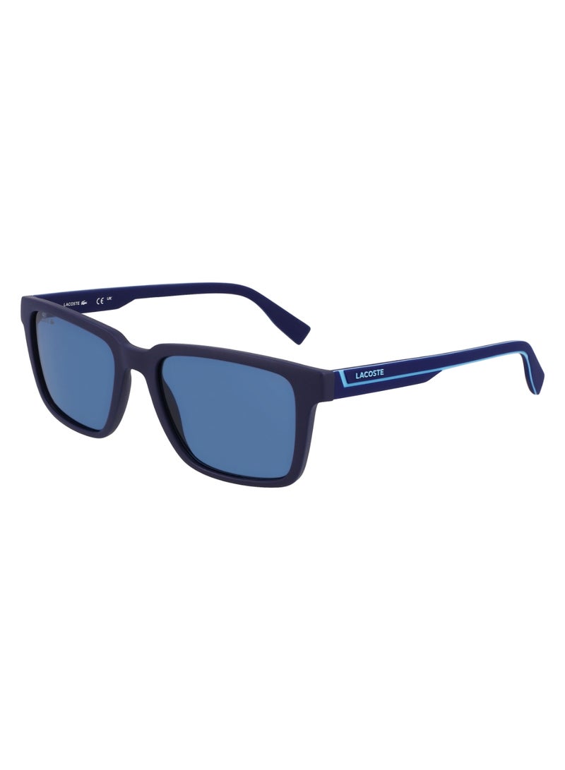 LACOSTE FULL RIM BIO INJ-G820 MODIFIED RECTANGLE LACOSTE SUNS L6032S  5418 (424) MATTE BLUE - Image 2