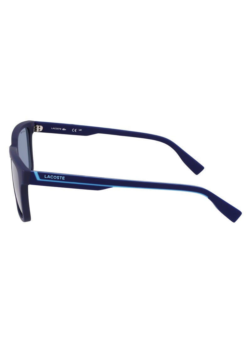 LACOSTE FULL RIM BIO INJ-G820 MODIFIED RECTANGLE LACOSTE SUNS L6032S  5418 (424) MATTE BLUE - Image 4