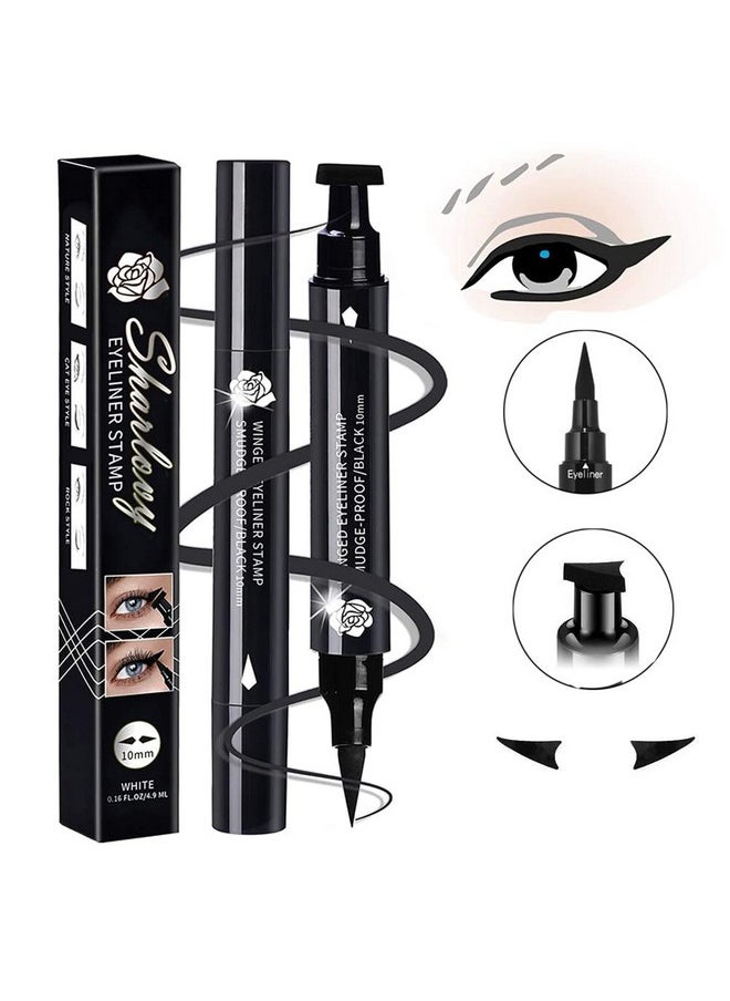 BONNIE CHOICE - BONNIESTORE Winged Eyeliner Stamp 2 Pack,Dual-ended Eyeliner Stamp for Perfect Wing Cat Eyes,Long Lasting Liquid Eyeliner Pen Waterproof Smudge Proof Smudge Proof for All Eye Shapes - Image 1