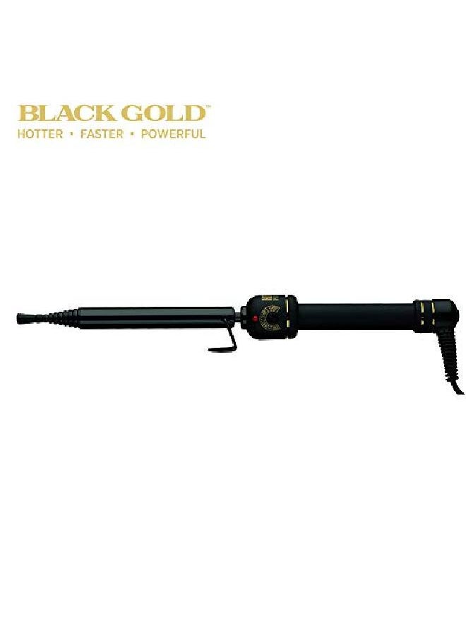 Hot Tools - Professional Black Gold Spiral Curling Iron + Wand 3/4 Inch - Image 1