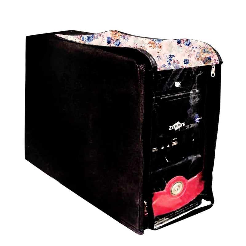 غطاء طابعة HomeStore-YEP لطابعة HP Smart Tank 580 الكل في واحد واي فاي ملونة مع سحاب لحماية من الغبار (مجموعة_18 بوصة_580_زهرة ذهبية) - Image 3