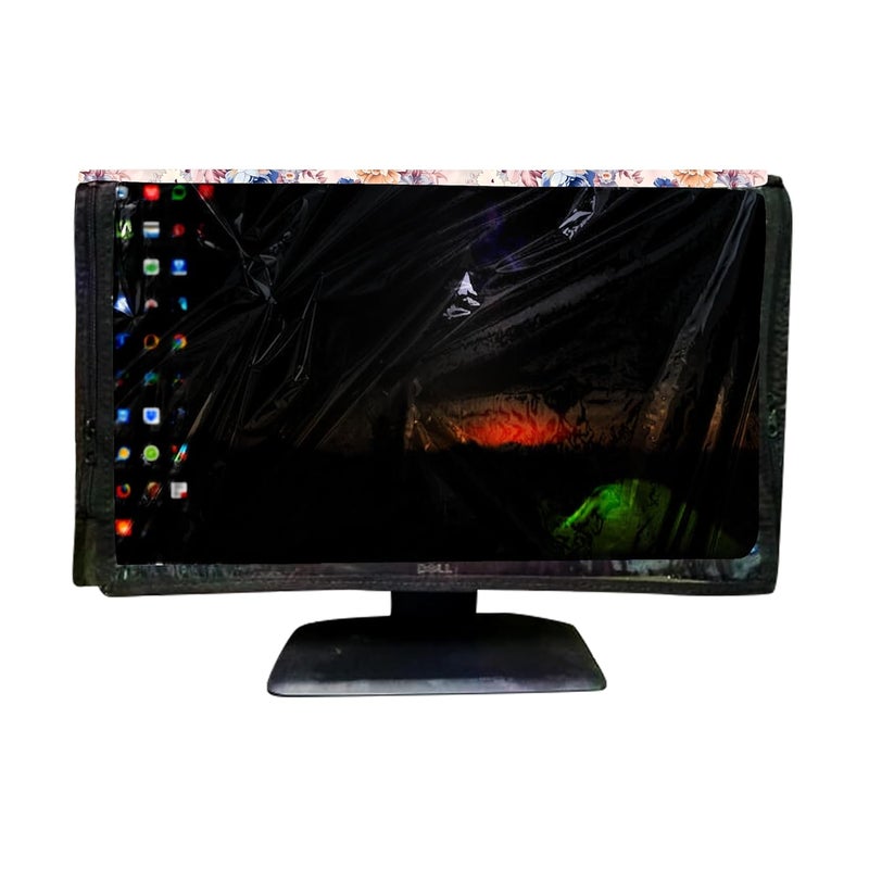 غطاء طابعة HomeStore-YEP لطابعة HP Smart Tank 580 الكل في واحد واي فاي ملونة مع سحاب لحماية من الغبار (مجموعة_18 بوصة_580_زهرة ذهبية) - Image 4