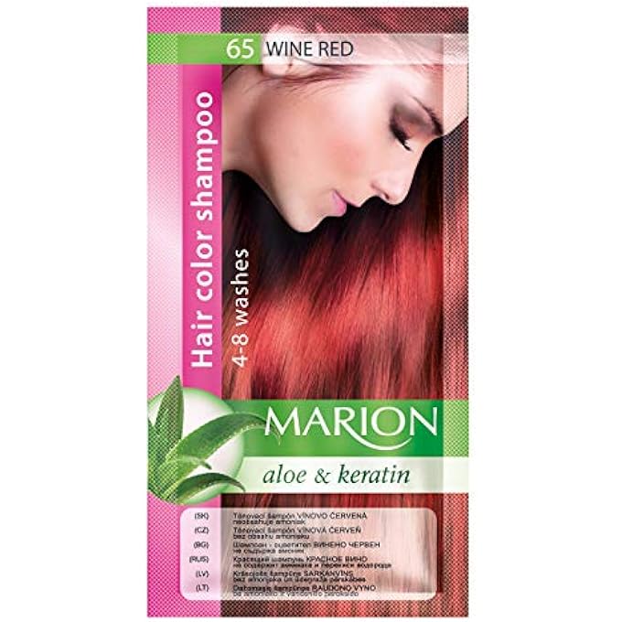 HAIR DYE SHAMPOO BAG SEMI-PERMANENT COLOUR 4 TO 8 WASHES WITH ALOE AND KERATIN