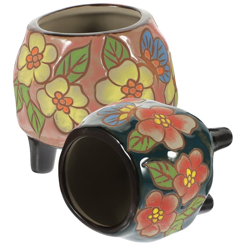 4 Pcs Flowerpots Plant Pots Ceramics Flower Pots (Random Color) - Image 1
