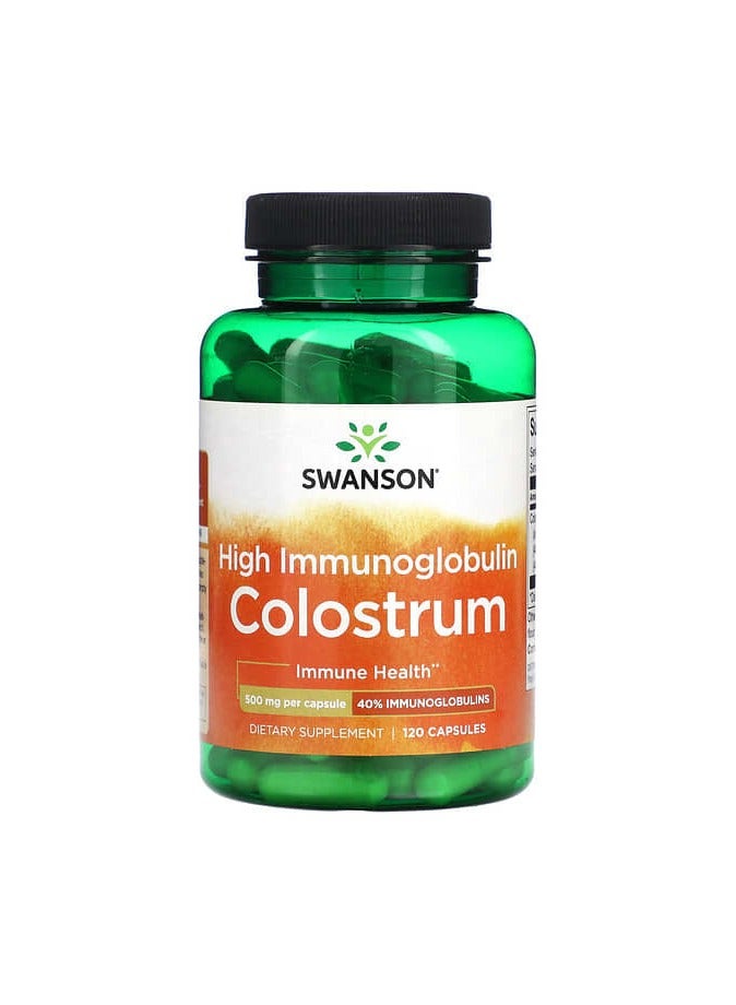 SWANSON High Colostrum, 500 mg, 120 Capsules