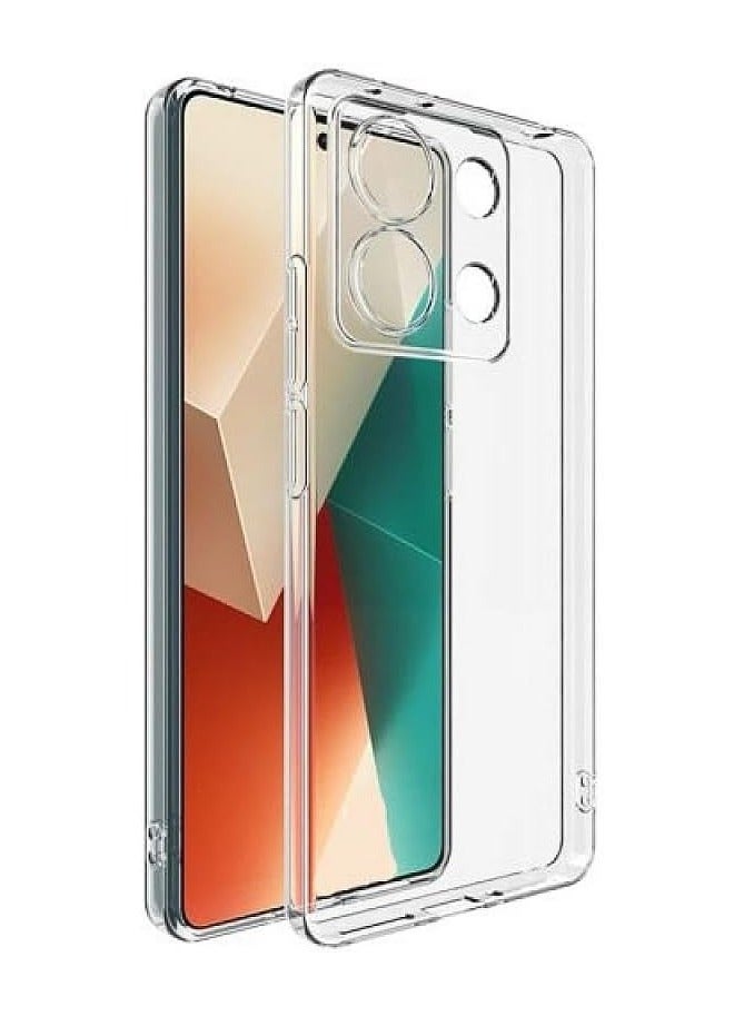 Case Ultra Slim Thin Scratch Resistant TPU Rubber Soft Silicone Cover with Camera Protection,Protective Shock Absorption Bumper soft Transparent Case For Redmi Note 13 Pro 4G