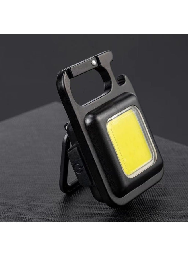 Generic Portable Multi-functional Usb Mini Keychain High-brightness Cob Work Light Repair Light Emergency Outdoor Camping-Color:Aluminum Alloy Model 300 Mah  - Image 3