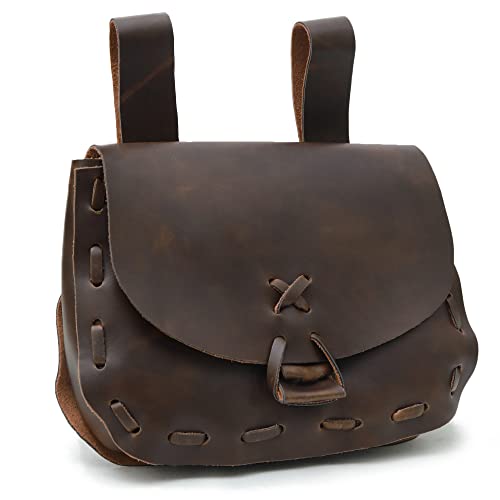 Procos Medieval Waist Pack Vintage Belt Pouch Waist Bag LARP Renaissance Costume Accessories for Women Men - Image 1