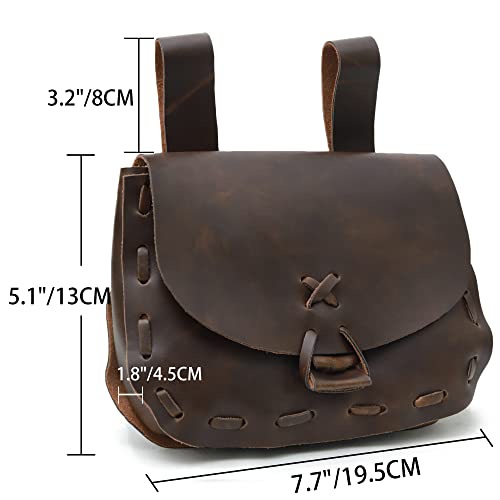 Procos Medieval Waist Pack Vintage Belt Pouch Waist Bag LARP Renaissance Costume Accessories for Women Men - Image 4