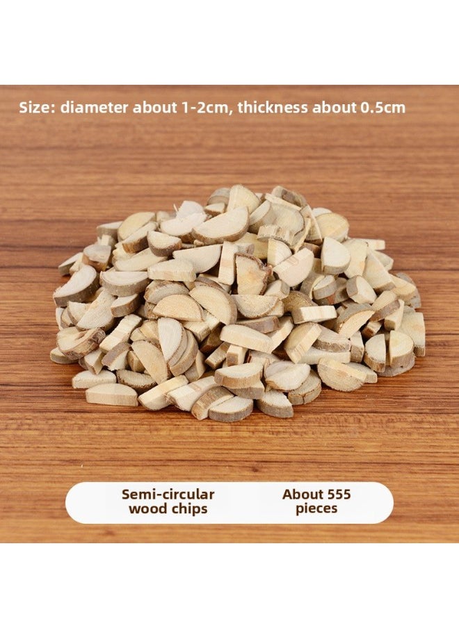 Generic - Branch Trunk Decoration Landscape Creative Diy Handmade Model Material Log Small Stick Round Wood Chip Solid Wood Photo Frame-Color:Semicircle Wood Chip - Image 1