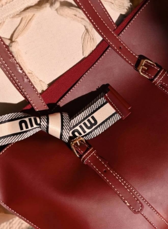 Miu Miu Women’s Burgundy Shoulder Bag – Elegant Design for Work and University - Image 3