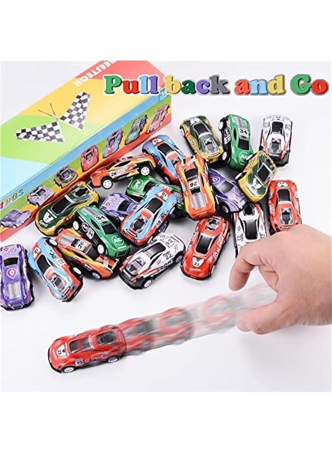 21 Pack Pull Back Toy Cars, Party Favors, Goodie Bag Stuffers, Race Vehicles Bulk, Pinata Fillers, Teacher Treasure Prize Box Toys for Boys Girls Toddlers 2,3,4,5 Years Old  - Image 2