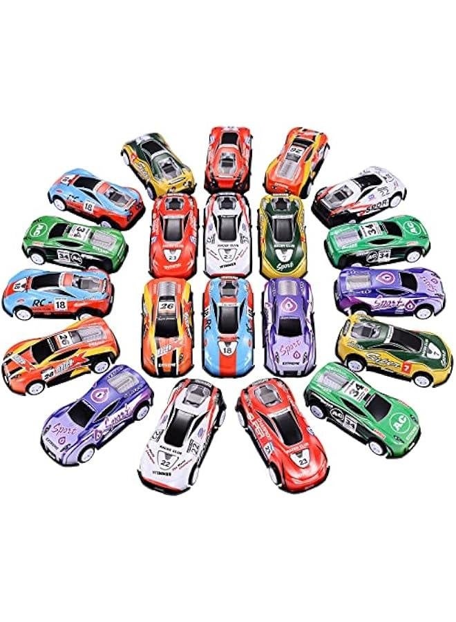 21 Pack Pull Back Toy Cars, Party Favors, Goodie Bag Stuffers, Race Vehicles Bulk, Pinata Fillers, Teacher Treasure Prize Box Toys for Boys Girls Toddlers 2,3,4,5 Years Old  - Image 1