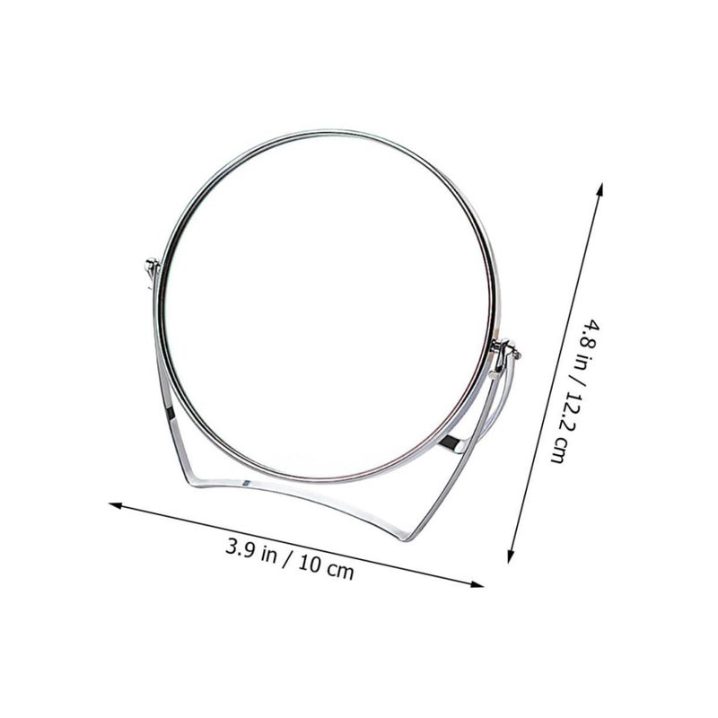 10x10cm Rotary Desktop Makeup Mirror High Definition Stable Base for Tabletop Office Bedroom - Image 3