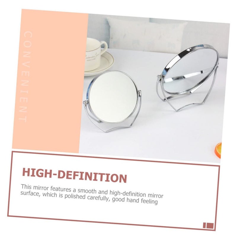 10x10cm Rotary Desktop Makeup Mirror High Definition Stable Base for Tabletop Office Bedroom - Image 4