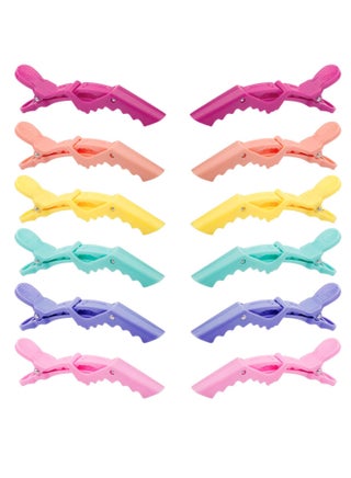 Hair Clip, ELECDON Non Slip Silicone Band No-Trace Hair Clips Professional Sectioning Salon Hair Clips Wide Teeth Double-Hinged Design Premium for Thick and Thin Hair Durable Women, 12 Pack - pzsku/ZB7FEF7D246A0CCDE9B49Z/45/_/1698648502/6ce2bc64-45a4-497b-aab4-498f8ec8b999