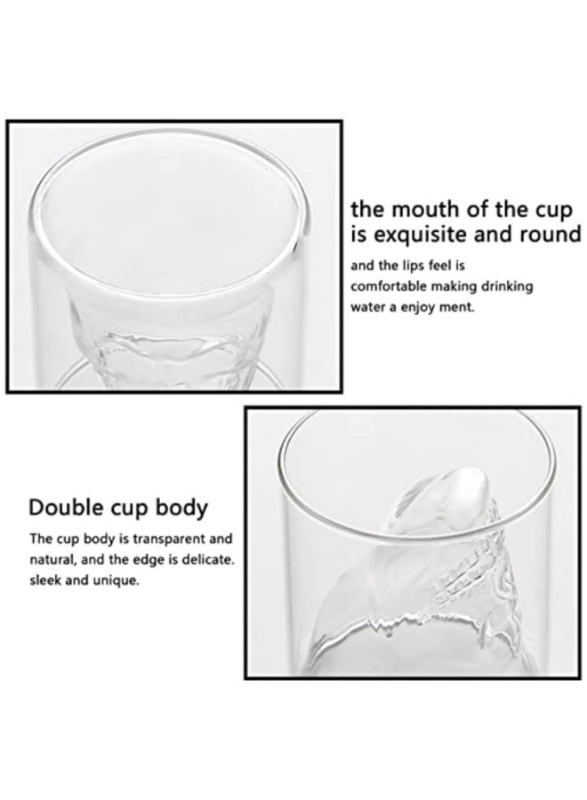 4 أكواب نبيذ زجاجية على شكل جمجمة - 75 مل، أكواب ثلاثية الأبعاد بتصميم رعب، مثالية لتزيين البار المنزلي أو كهدية. - Image 3