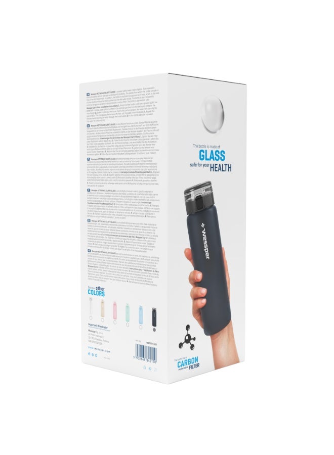 Wessper ActiveMax Clarti Water Filter Bottle 680 ml – Grey - Image 2