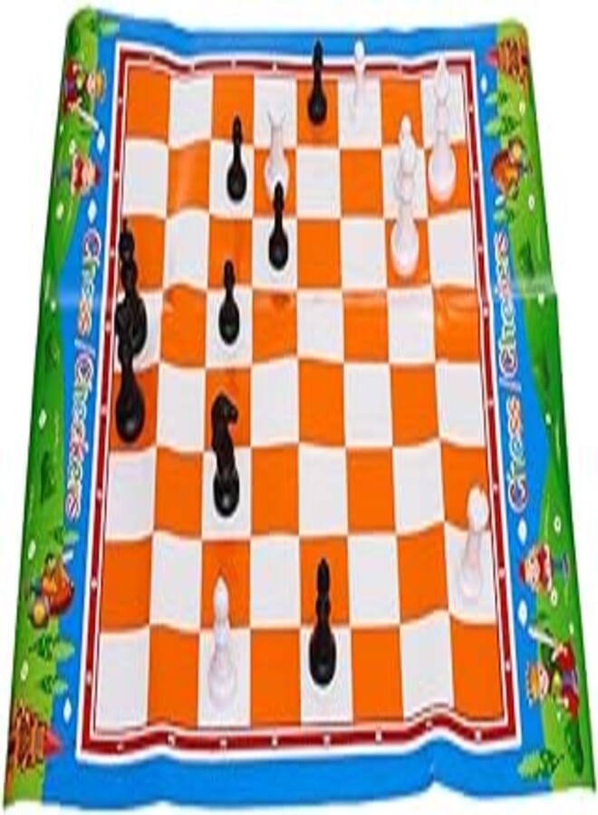 Generic Plastic Giant Chess Board Game With High Quality Suitable For Outdoor And Indoor Play - Multi Color