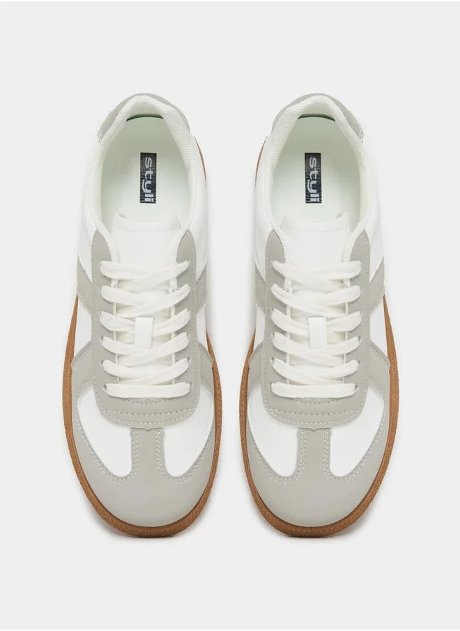 Styli Colorblock Lace Up Sneakers