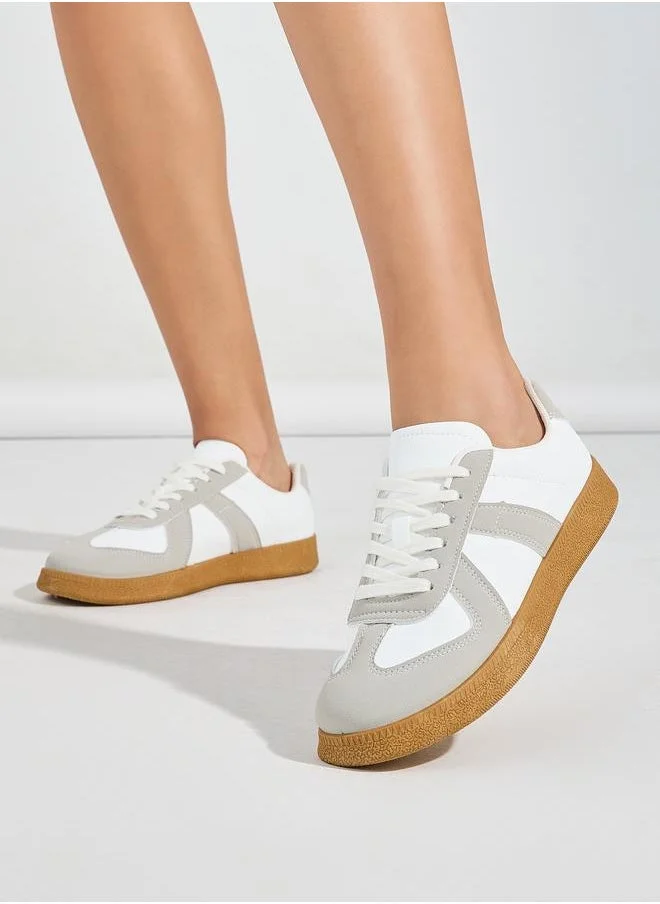 Styli Colorblock Lace Up Sneakers