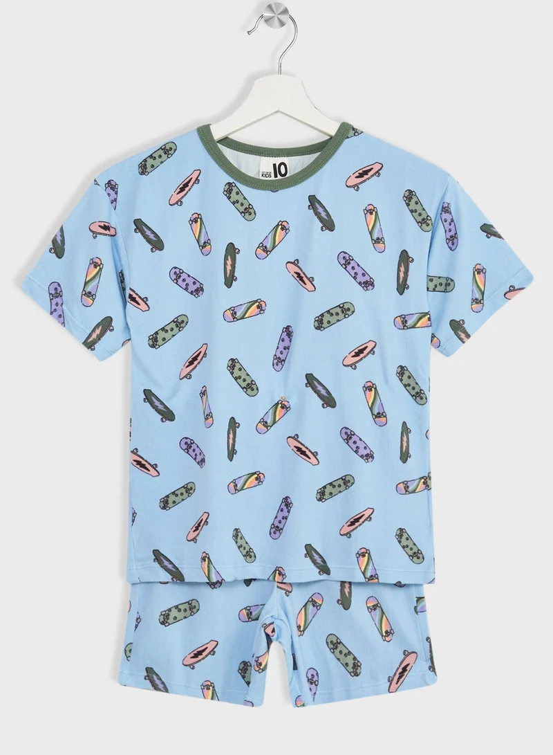Cotton On Kids Skateboard Pyjama Set