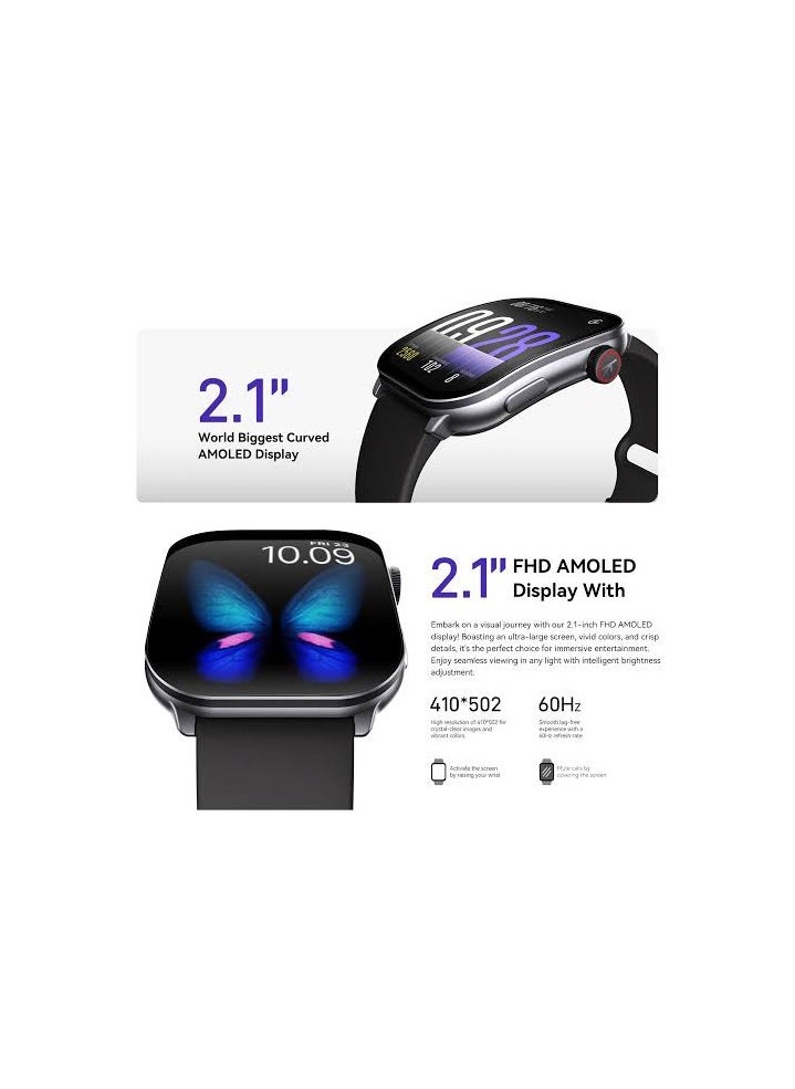 KIESLECT - kieslect balancs smart watch latest version IP68 waterproof Capacity: 300mAh Up to 10 days with normal use More than 100 hours 2.01 inch large AMOLED screen - Image 1