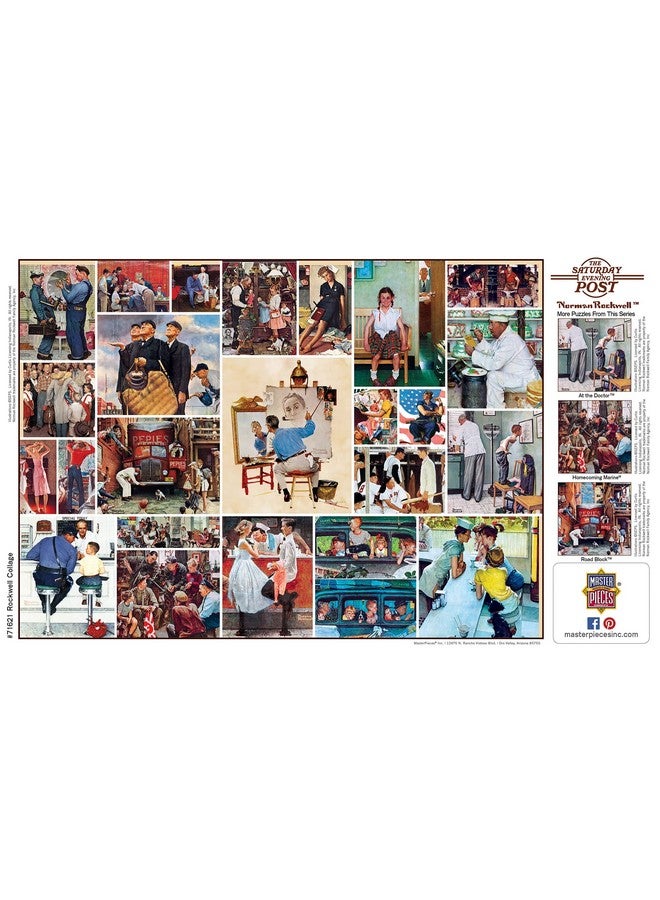 Masterpieces 1000 Piece Jigsaw Puzzle for Adults, Family, Or Youth - Rockwell Collage - 19.25"x26.75" - Image 4