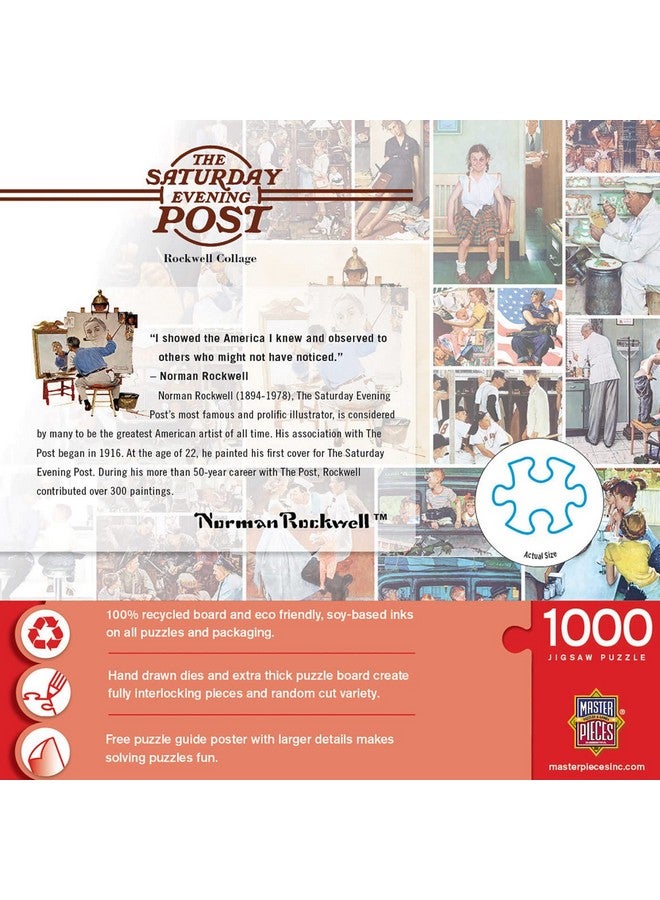 Masterpieces 1000 Piece Jigsaw Puzzle for Adults, Family, Or Youth - Rockwell Collage - 19.25"x26.75" - Image 3