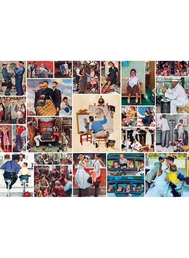 Masterpieces 1000 Piece Jigsaw Puzzle for Adults, Family, Or Youth - Rockwell Collage - 19.25"x26.75" - Image 2