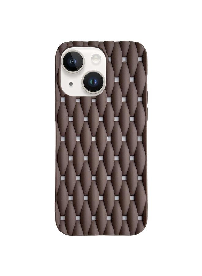 اس-توب جراب لهاتف iPhone 14 Weave Cooling بلون سادة من مادة TPU - Image 1