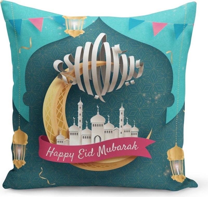 Filamente Ramadan Special Patterned Double Sided Digital Printed Cushion Cover 