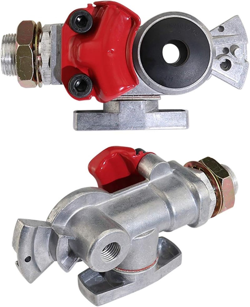 KOOTANS 1 Pair Service Emergency Gladhands with Valve Switch - Die Cast Aluminum Brake Coupling Connector Kit for Trucks and RVs - Image 5