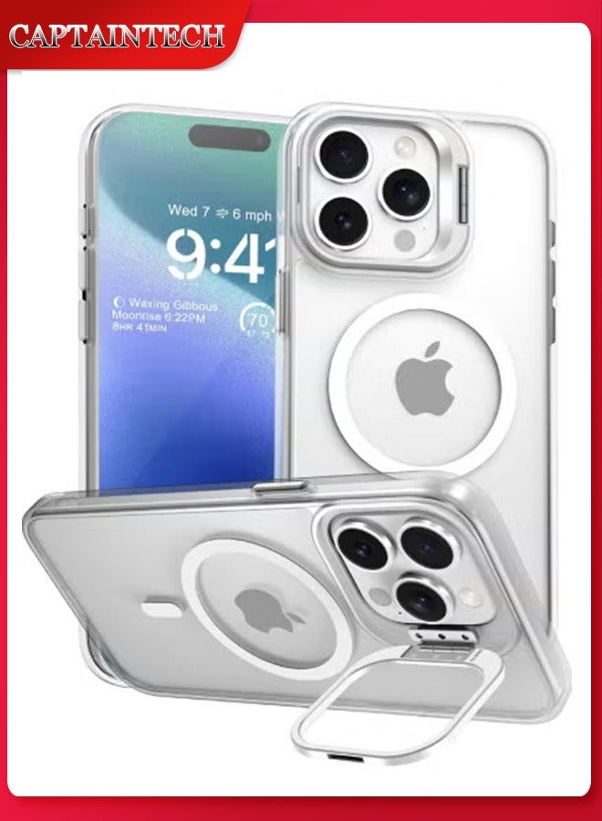 Captaintech MagSafe Case for iPhone 13 Pro -Grade Shockproof Protection with Built-in Camera Ring Stand | Magnetic Phone Cover - Image 1
