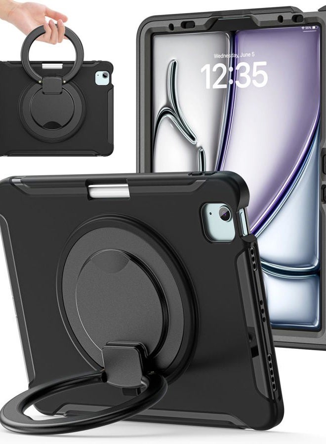 BATYUE iPad Air 5th/4th Generation Case 10.9 inch (2022/2020), iPad Pro 11" 4th/3rd/2nd/1st Gen Case (2022/2021/2020/2018), with Pencil Holder+Kickstand, Black - Image 1