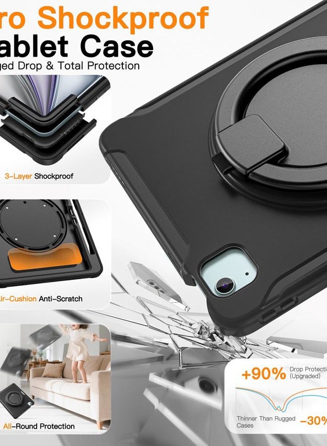 BATYUE iPad Air 5th/4th Generation Case 10.9 inch (2022/2020), iPad Pro 11" 4th/3rd/2nd/1st Gen Case (2022/2021/2020/2018), with Pencil Holder+Kickstand, Black - Image 4