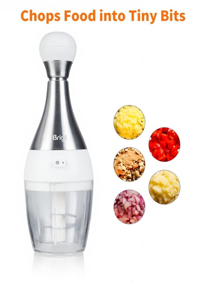 Brigii Garlic Press,Onion vegetable chopper,Food Chopper,Garlic Mincer, for Ginger, Chili, Nuts - Chop into Minced, Dishwasher Safe - Image 2