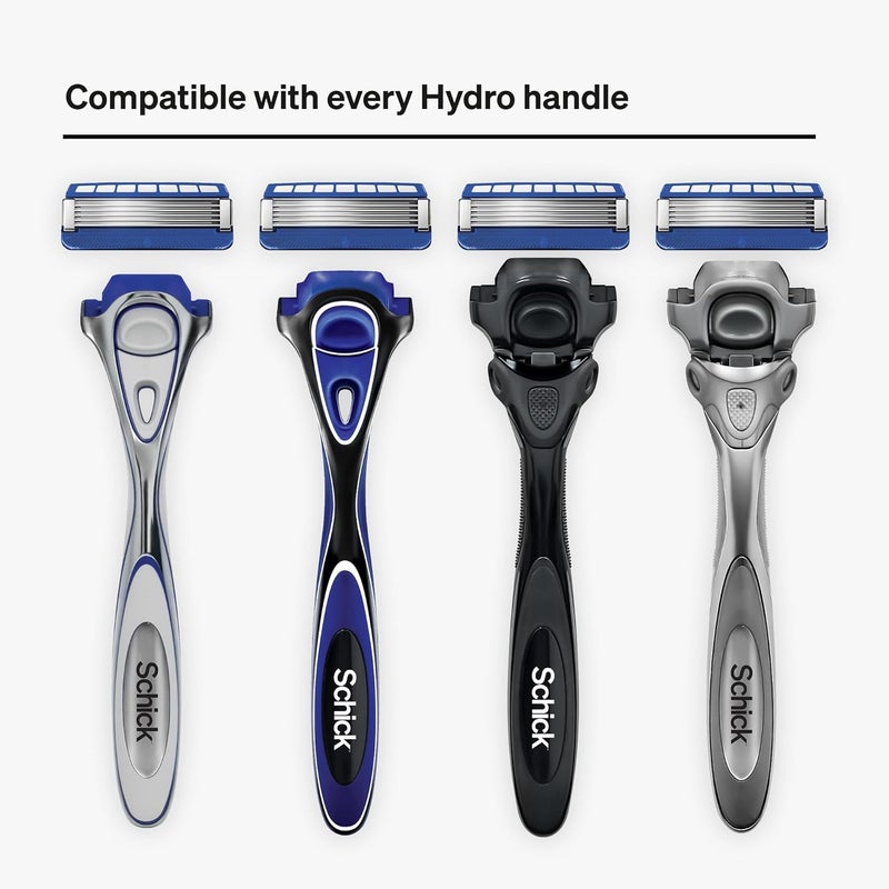 schick شفرات شيفك هايدرو 5 - إعادة تعبئة 4 شفرات مع خزان جل مرطب وحراس للبشرة - Image 3