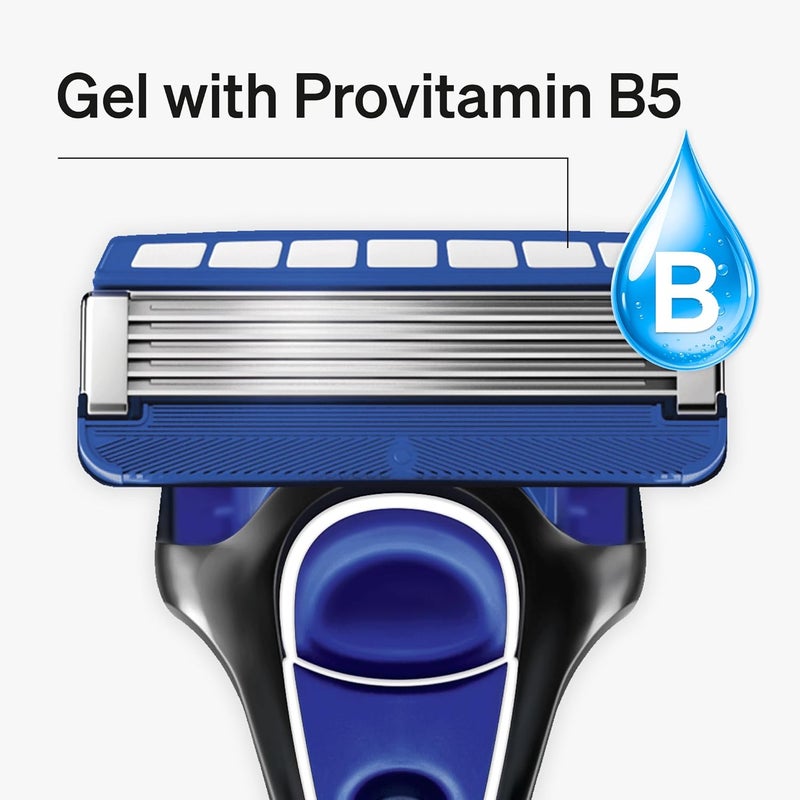 schick شفرات شيفك هايدرو 5 - إعادة تعبئة 4 شفرات مع خزان جل مرطب وحراس للبشرة - Image 5